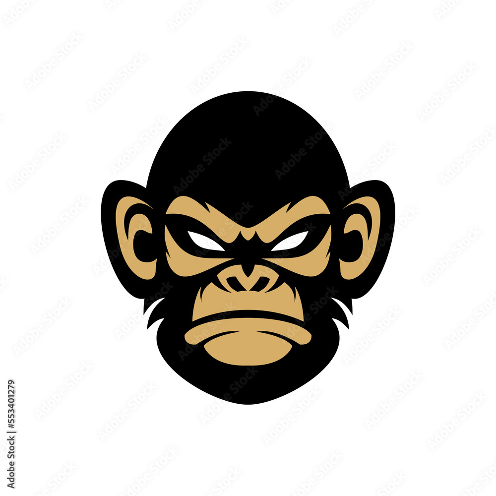 Angry Gorilla Face Head Mascot Vector Angry Gorilla Face Head Mascot Vector