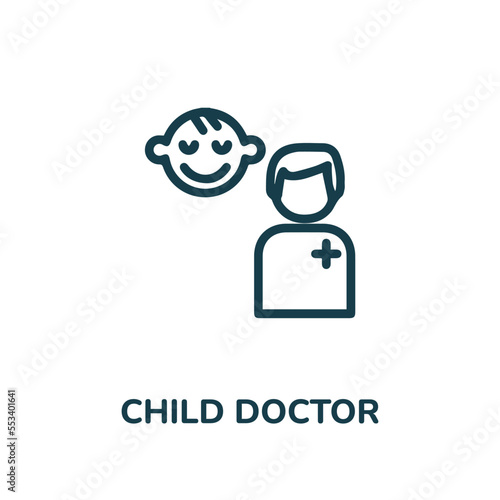 child doctor icon vector. doctor icon vector symbol illustration. modern simple vector icon for your design. medical icon vector