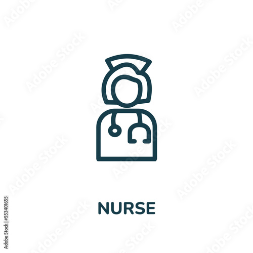 nurse icon vector. doctor icon vector symbol illustration. modern simple vector icon for your design. woman doctor icon vector