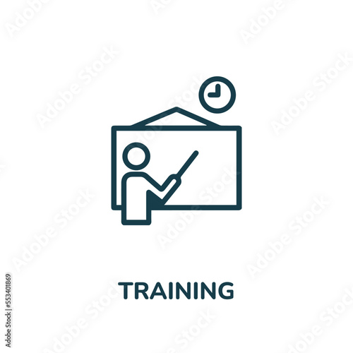 training icon vector. teacher icon vector symbol illustration. modern simple vector icon for your design. presentation icon vector