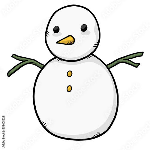 Snowman Christmas cartoon collection - element color clipart designed 