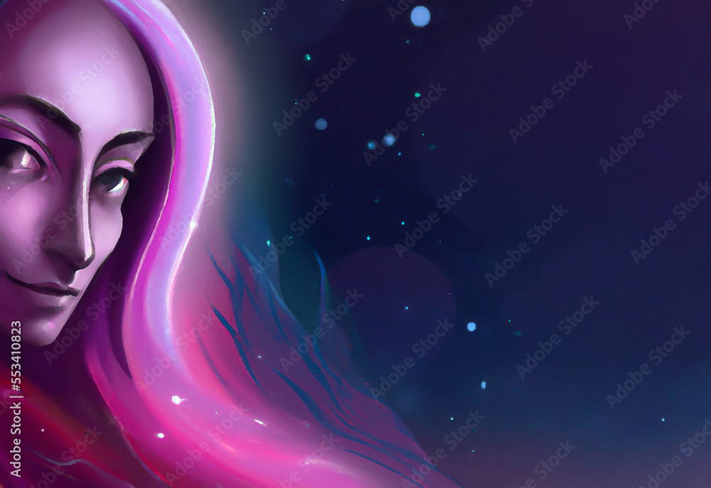 Stunning illustration of a beautiful fantasy woman Stunning illustration of a beautiful fantasy woman