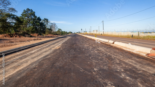 Road Highway Route Construction Expansion Halfway Landscape. © ChrisVanLennepPhoto
