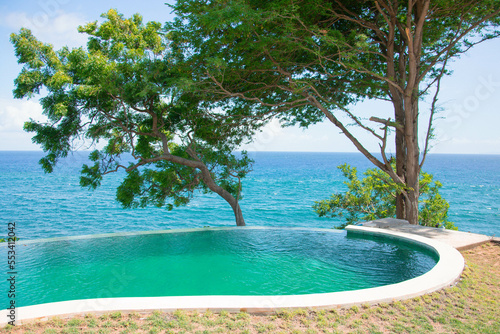 swimming pool with sea view
