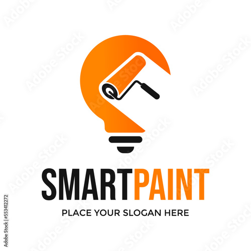 Smart paint vector logo template
