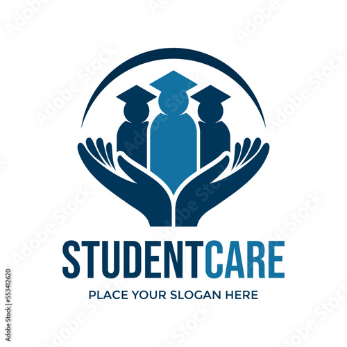 Student care vector logo template