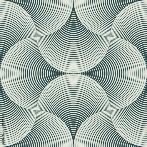 Sea Green Moiré Effect Textured Optical Pattern