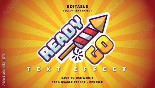 ready go editable text effect with modern and simple style, usable for logo or campaign title