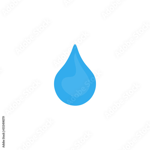 Pure water drop. Dew tear icon. Aqua symbol. Save water. Environment concept. Vector illustration