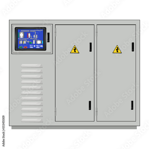 Control Panel. Production control panel and control of computer devices. Touchpad. Vector graphics