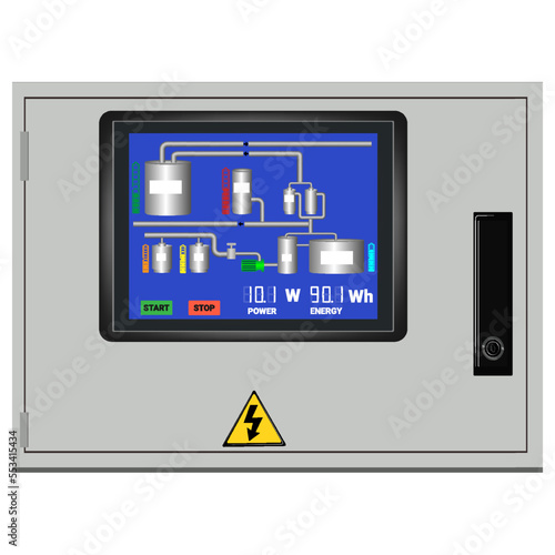 Control Panel. Production control panel and control of computer devices. Touchpad. Vector graphics