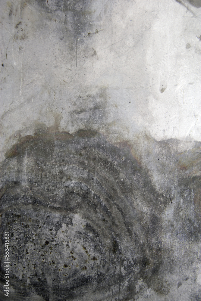 Naklejka premium Rusty texture of aluminum sheet metal corrosion, oxidation of old background