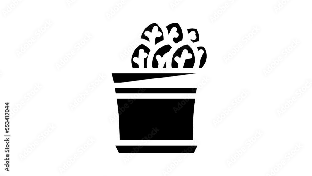 home growing spinach glyph icon animation home growing spinach glyph icon animation