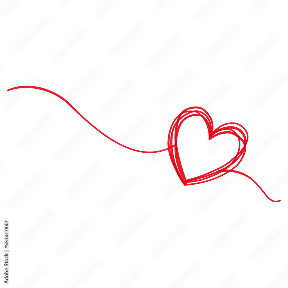 Red doodle heart, hand drawn line illustration
Red doodle heart, hand drawn line illustration