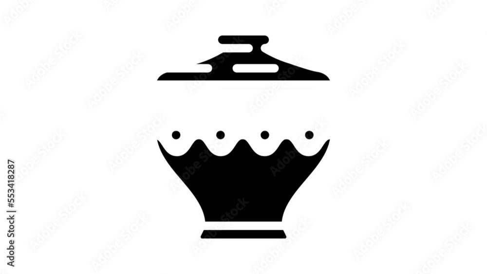 art clay crockery glyph icon animation art clay crockery glyph icon animation