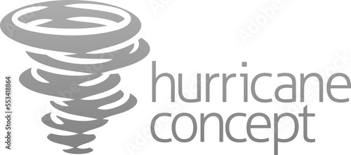 Tornado Twister Hurricane or Cyclone Icon Concept photo