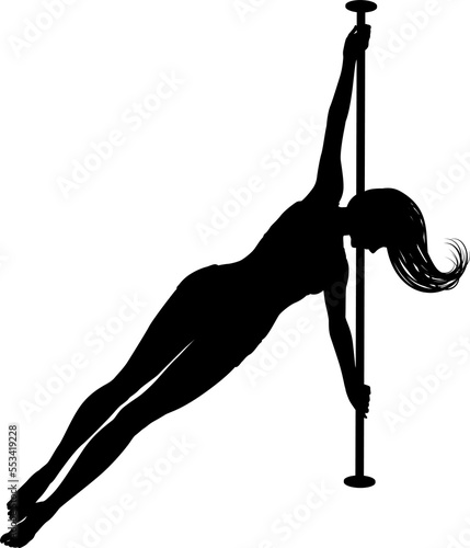Pole Dancer Woman Silhouette