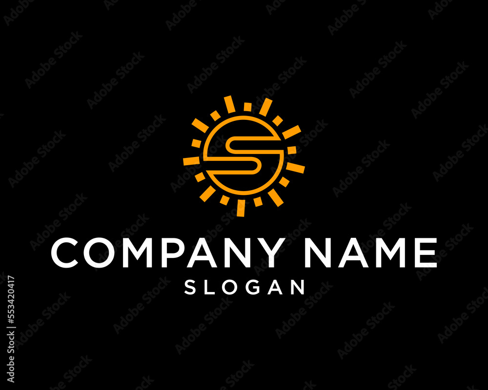 Naklejka premium logo for business MODERN LOGO S ENENRGY ABSTRAC 