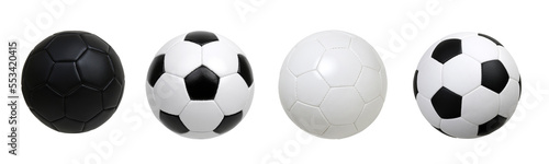 Fototapeta Naklejka Na Ścianę i Meble -  Soccer balls collection isolated on a white