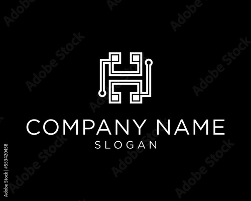 business logo design MODEN LOGO INITIAL H TECHNOLOGY 