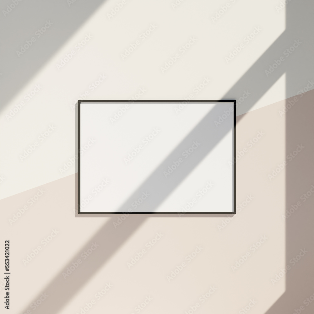 frame mockup on clean wall. Poster mockup. Clean, modern, minimal frame. Hanging photo mockup. frame mockup on clean wall. Poster mockup. Clean, modern, minimal frame. Hanging photo mockup.