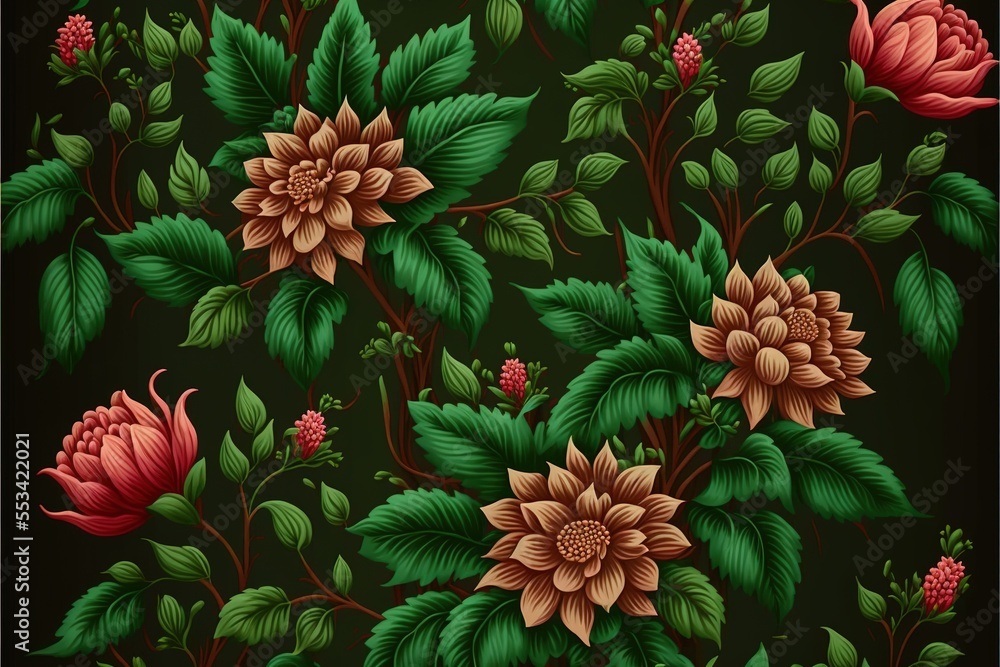 Obraz premium Floral background Generative AI