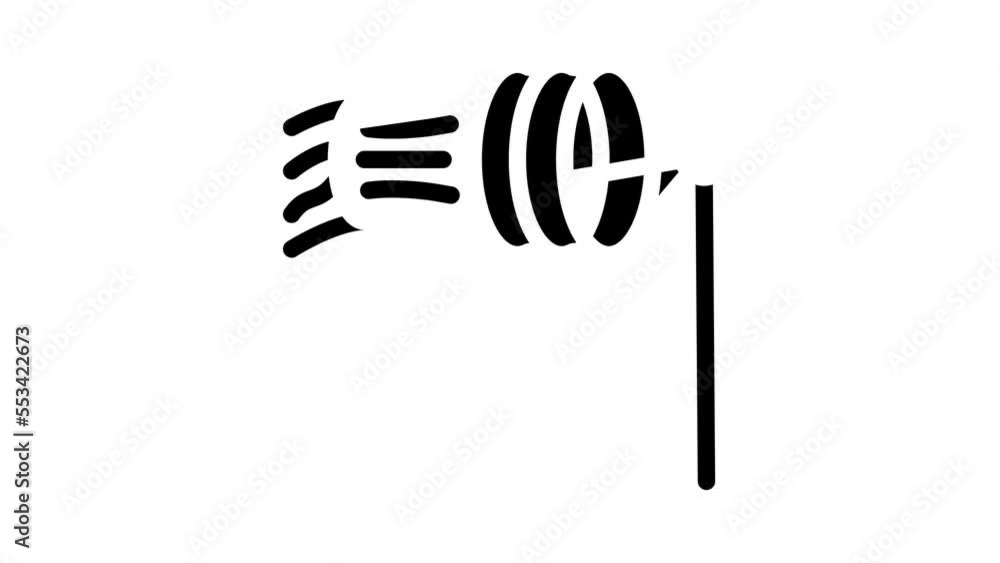 parafoil kite glyph icon animation parafoil kite glyph icon animation