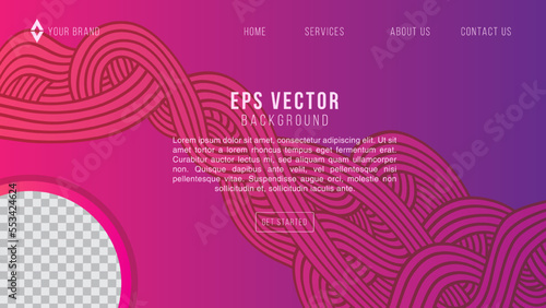 Purple Gradient Wave Lines Web Design Abstract Background EPS 10 Vector For Website, Landing Page, Home Page, Web Page
