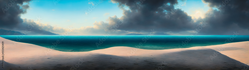 Waves on the sea, Marine landscape. Generative AI Waves on the sea, Marine landscape. Generative AI