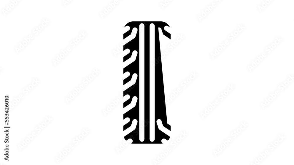 tire motorcycle accessory glyph icon animation tire motorcycle accessory glyph icon animation