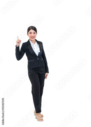Full length portrait of attractive business woman.