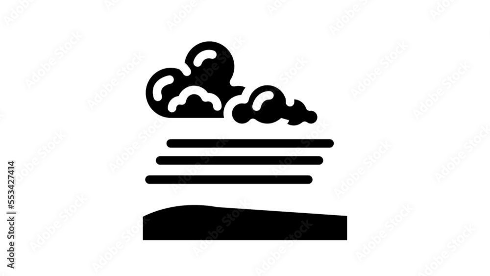 snow weather glyph icon animation snow weather glyph icon animation