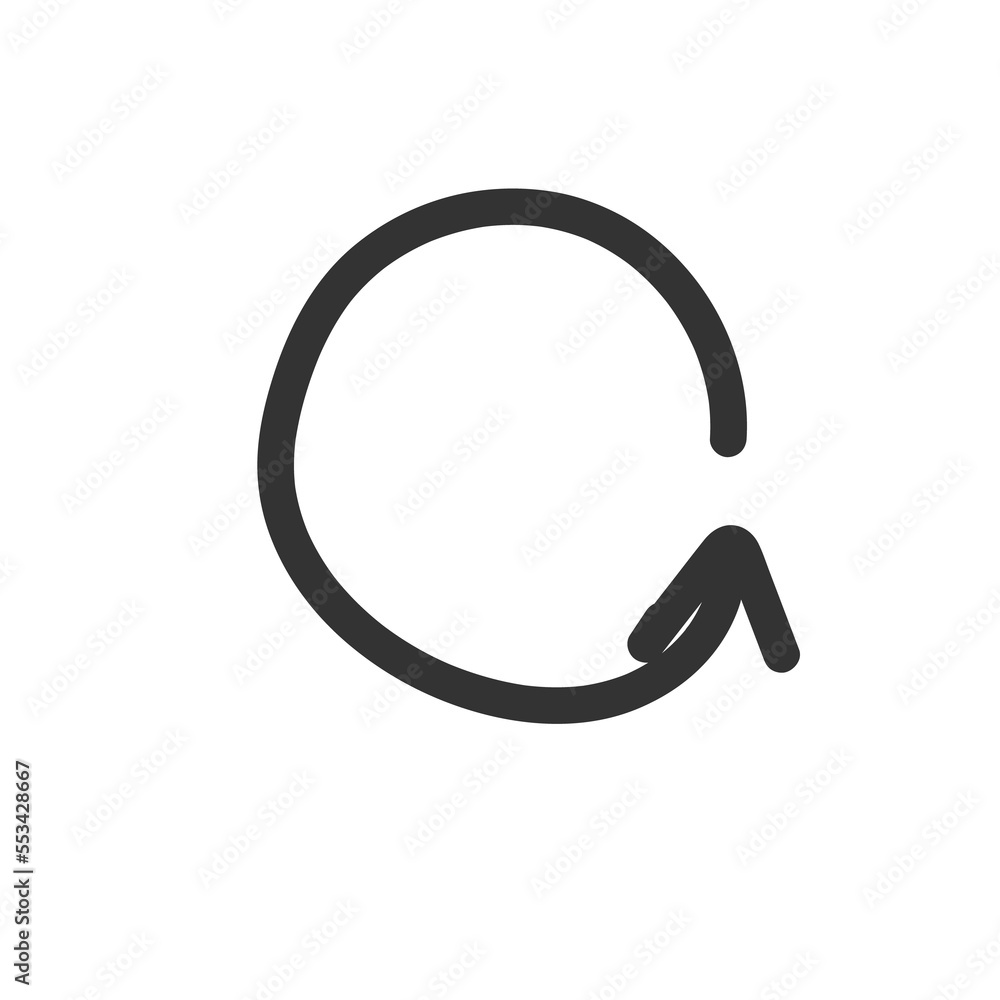 Curved arrow hand drawn. Sketch doodle style. Curved arrow hand drawn. Sketch doodle style.