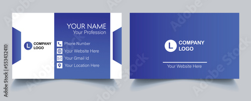 Luxurious Business Card Design Blue Gradient Colour