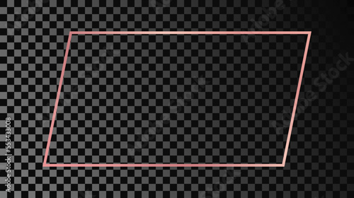 Wallpaper Mural Rose gold glowing rectangular shape frame Torontodigital.ca