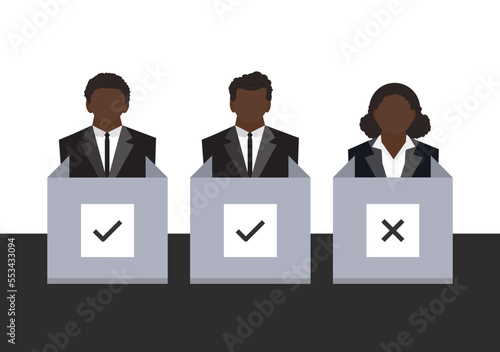 a team voter at polling station vector ep30