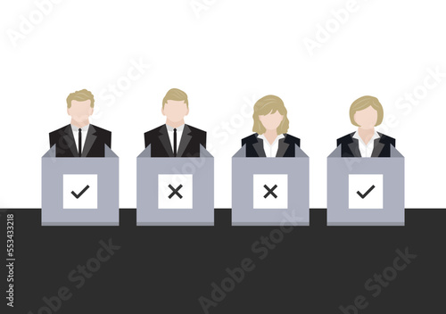 team voters at polling station vector ep19