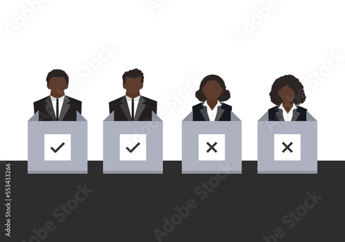 team voters at polling station vector ep21