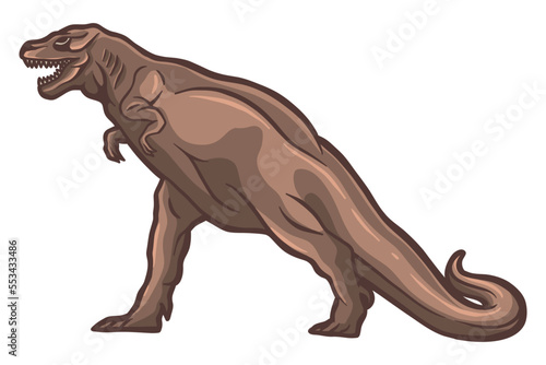 Tyrannosaurus dinosaur - hand drawn vector illustration