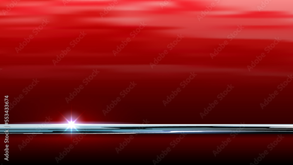 Red car body fragment, part. Background for banner in automotive style
