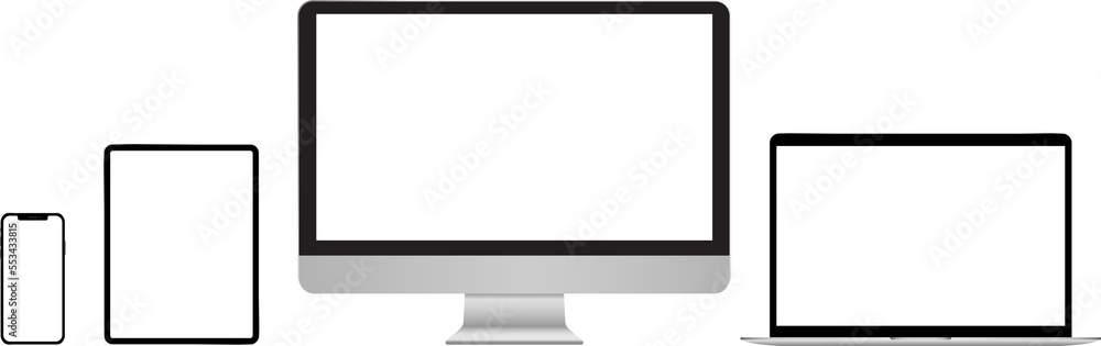 Digital devices. Laptop, tablet, monitor. Apple, mac, imac. Mockup realistic device. Set of laptop, tablet, computer and phone. PNG illustration Digital devices. Laptop, tablet, monitor. Apple, mac, imac. Mockup realistic device. Set of laptop, tablet, computer and phone. PNG illustration