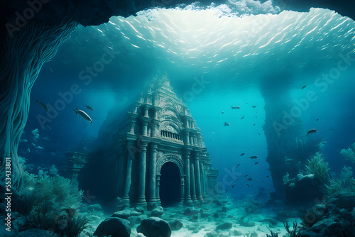 The Lost City of Atlantis Under the Sea