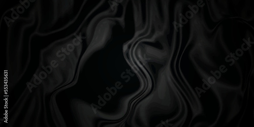  Black silk background . Black fabric background texture . abstract background luxury cloth or liquid wave or wavy folds of grunge silk texture material or smooth shiny luxurious cloth.