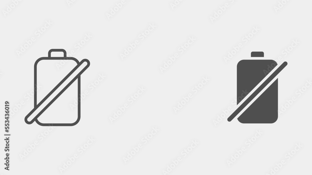 Empty battery vector icon sign symbol Empty battery vector icon sign symbol