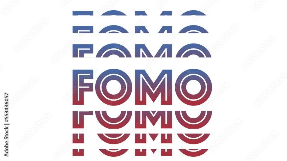 FOMO fear of missing out text animation FOMO fear of missing out text animation