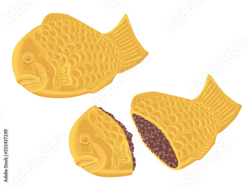 たいやき（あんこ入りの図付）