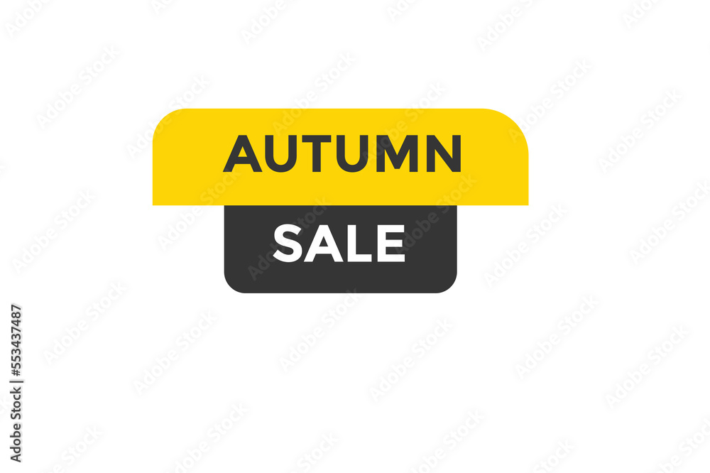 Autumn sale button web banner template Vector Illustration
Autumn sale button web banner template Vector Illustration