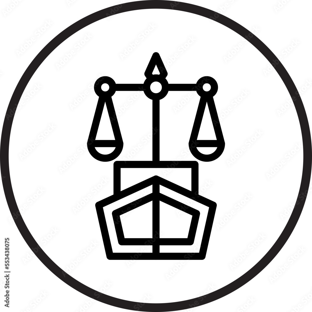 Maritime Law Icon Style Maritime Law Icon Style