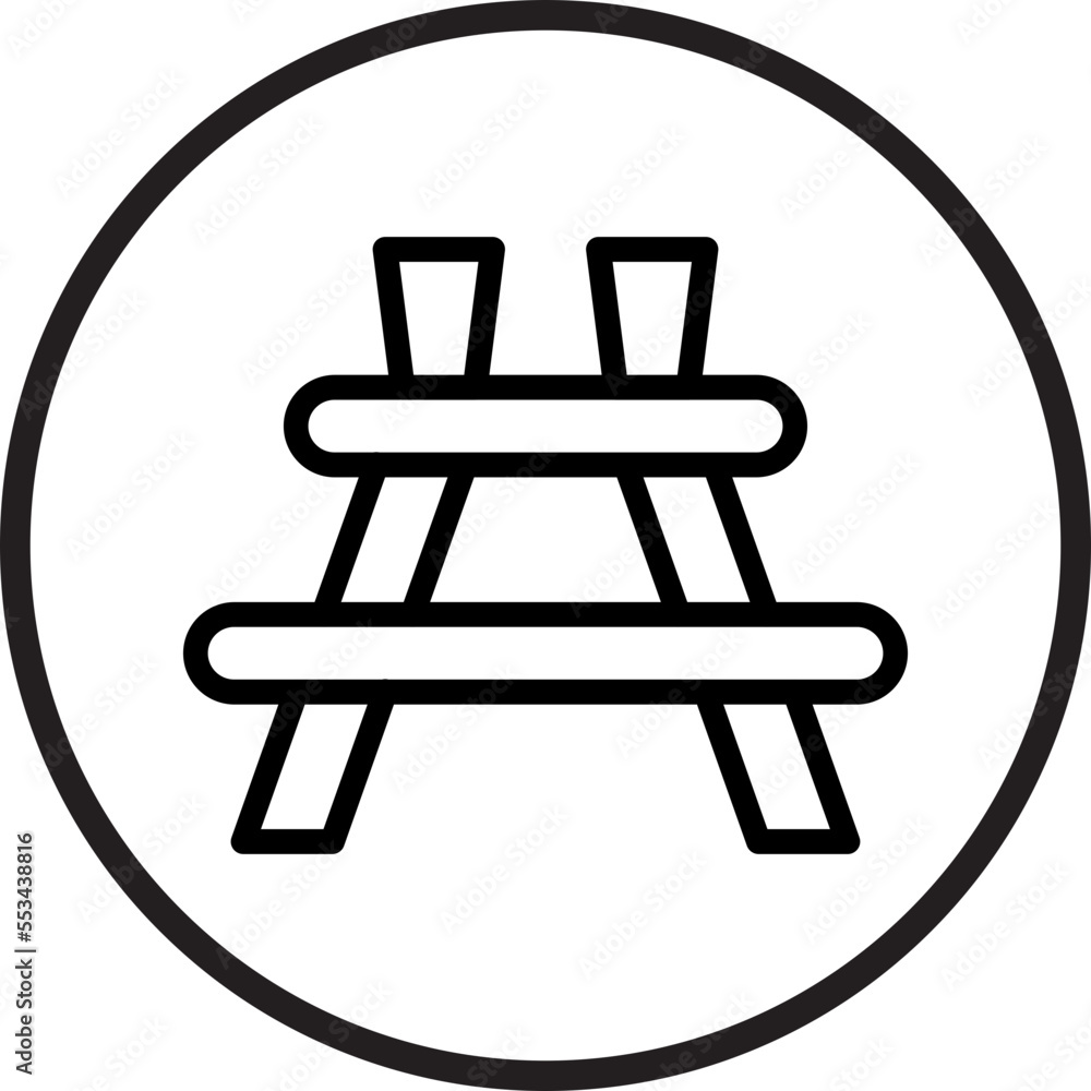 Picnic Table Icon Style Picnic Table Icon Style