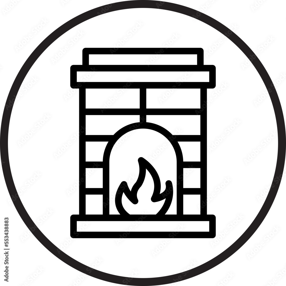 Fireplace Icon Style